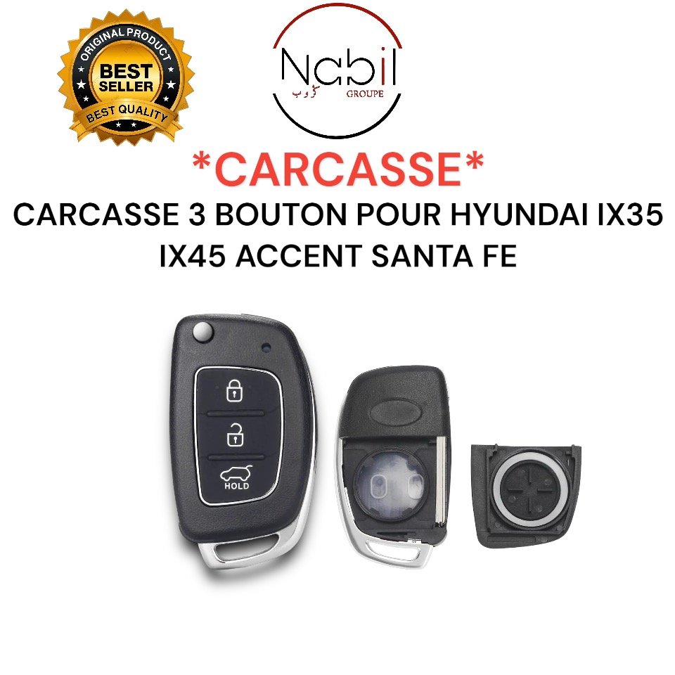CARCASSE 3 BOUTON POUR HYUNDAI IX35 IX45 ACCENT SANTA FE