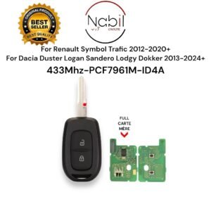Clé Vierge Dacia Duster Logan Sandero Lodgy Dokker Renault Symbol Trafic 2013-2024+ *AVEC LOGO*